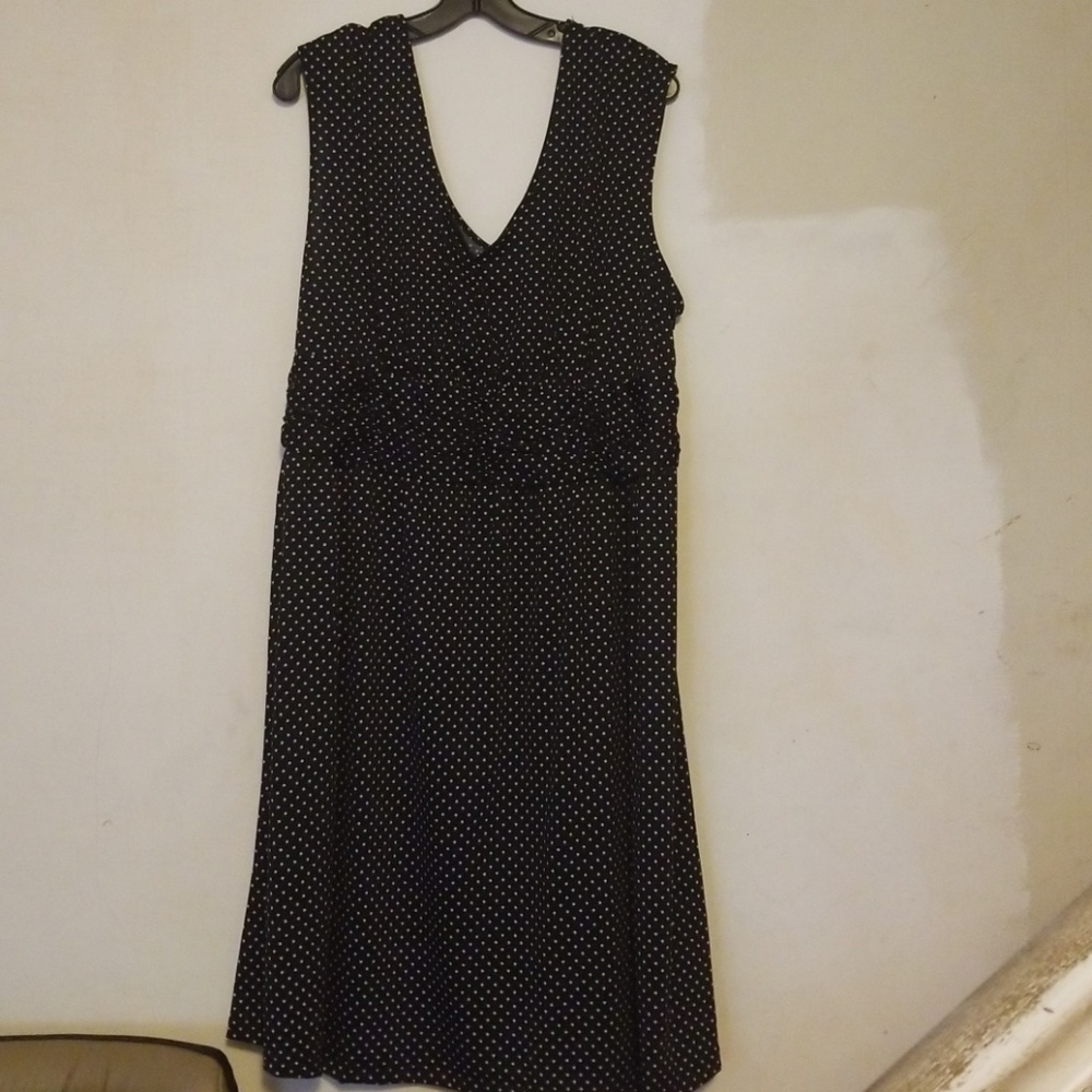 Black and white polka dot dress